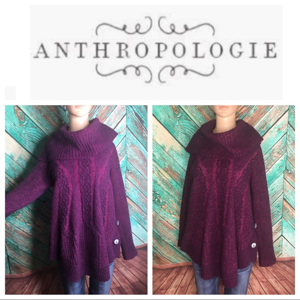 Angel Of The North Cowl Neck Poncho Sweater